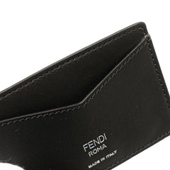 Zucca Coated Canvas and Leather Card Holder