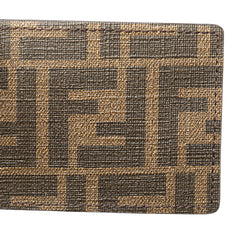 Zucca Coated Canvas and Leather Card Holder