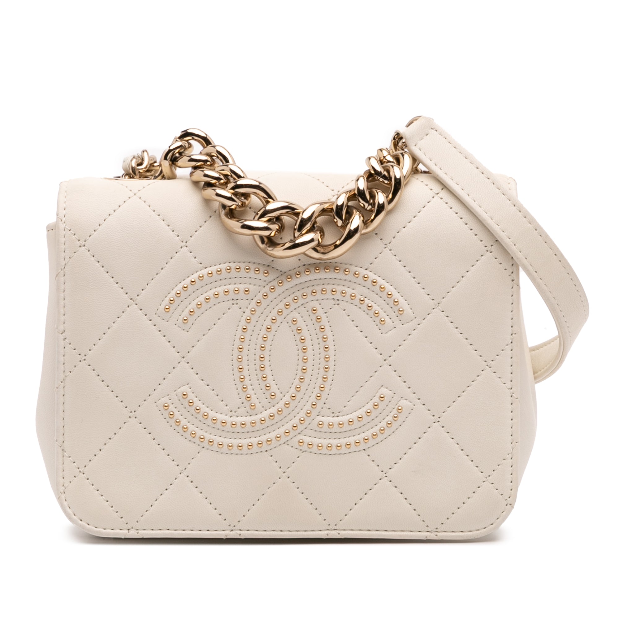 Quilted Lambskin Studded Beauty Begins Flap