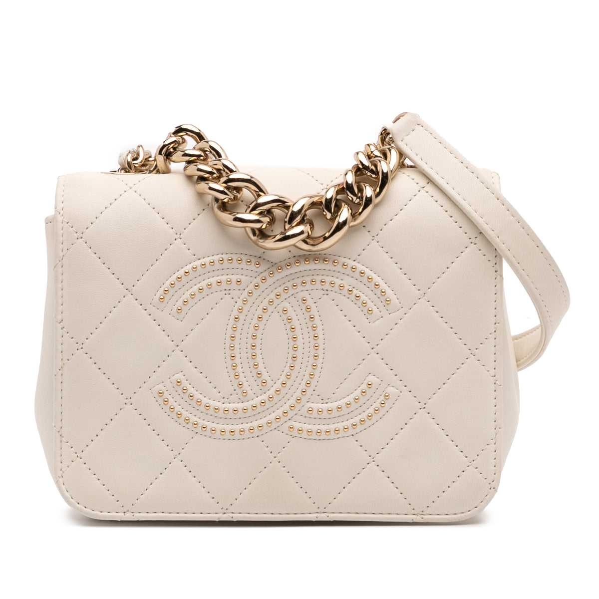 Quilted Lambskin Studded Beauty Begins Flap