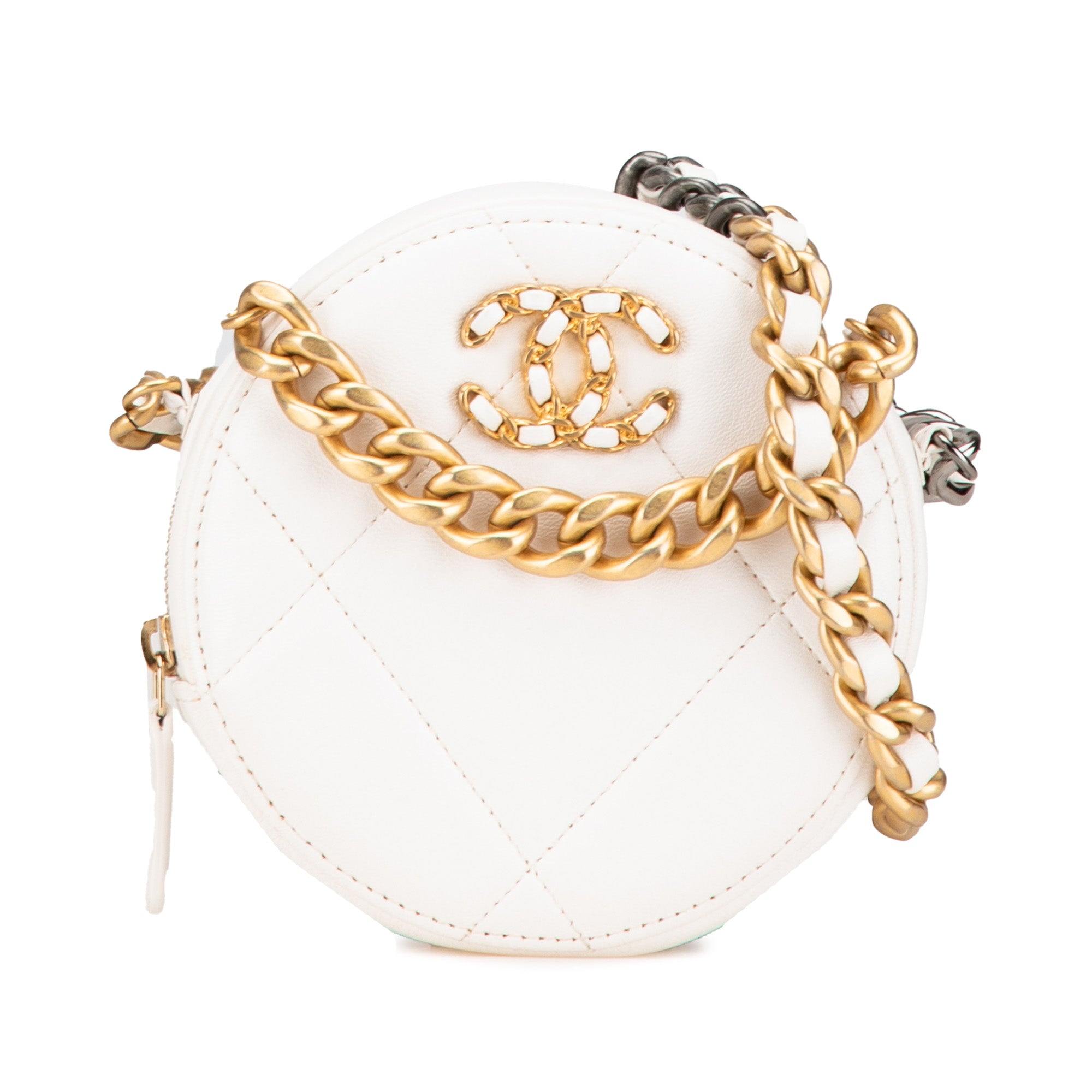 Lambskin 19 Round Clutch with Chain