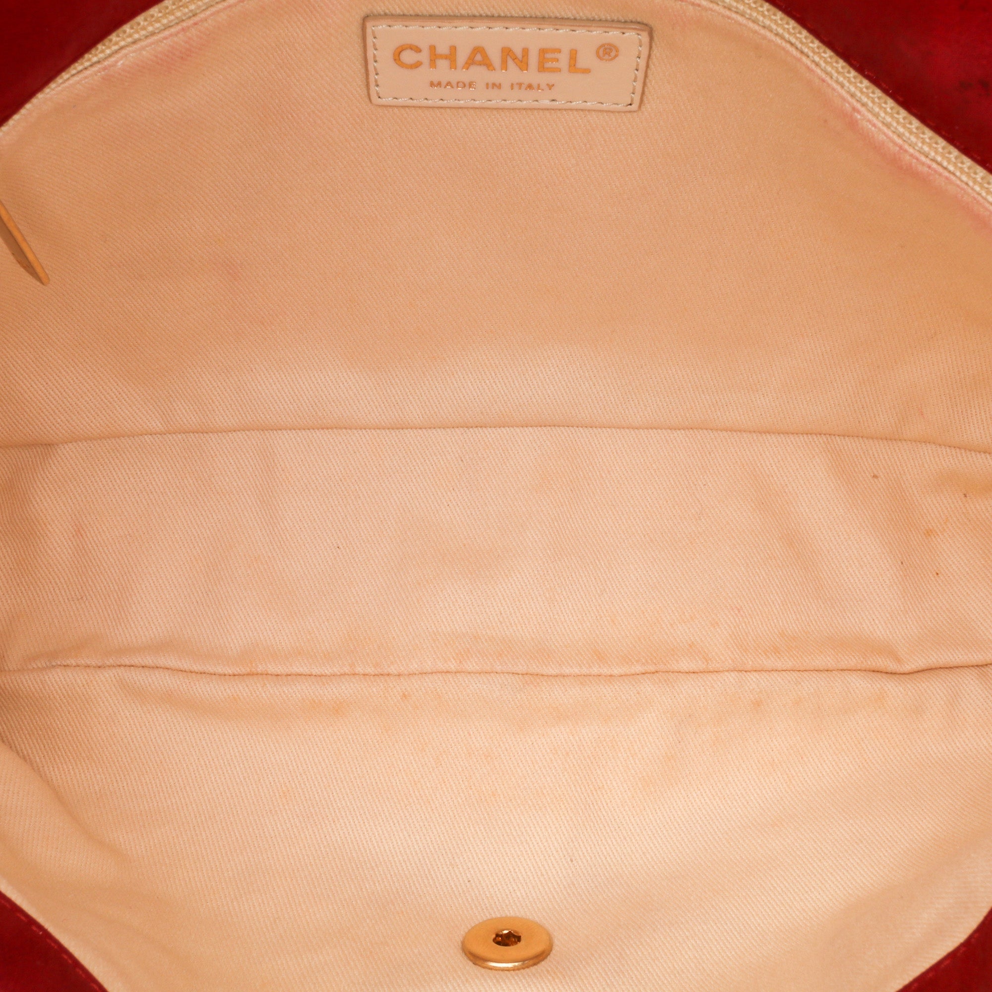 Large Iridescent Calfskin Chic Quilt Flap