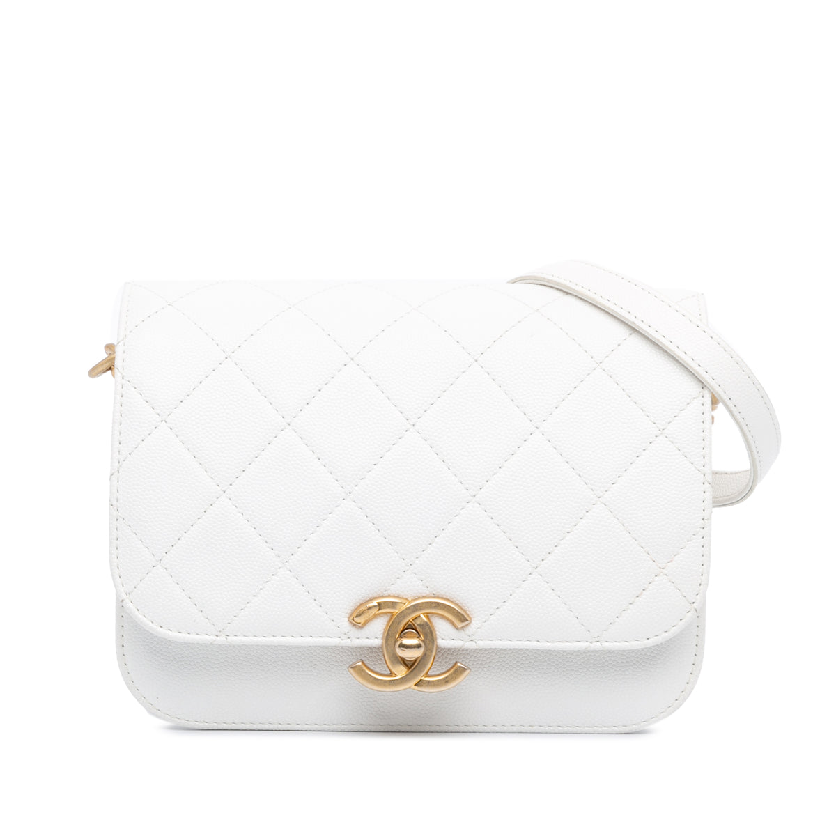 CC Quilted Caviar Flap Crossbody