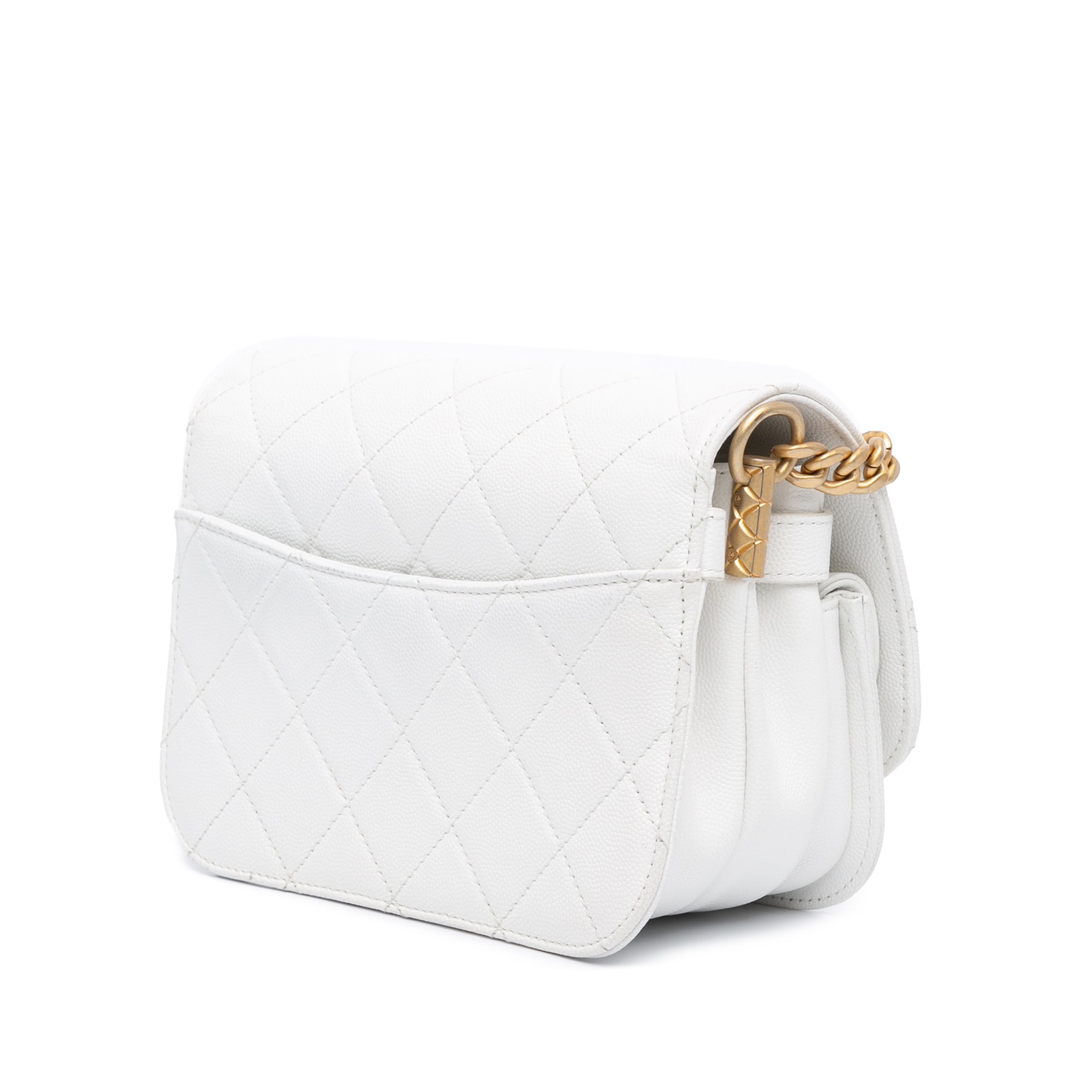 CC Quilted Caviar Flap Crossbody