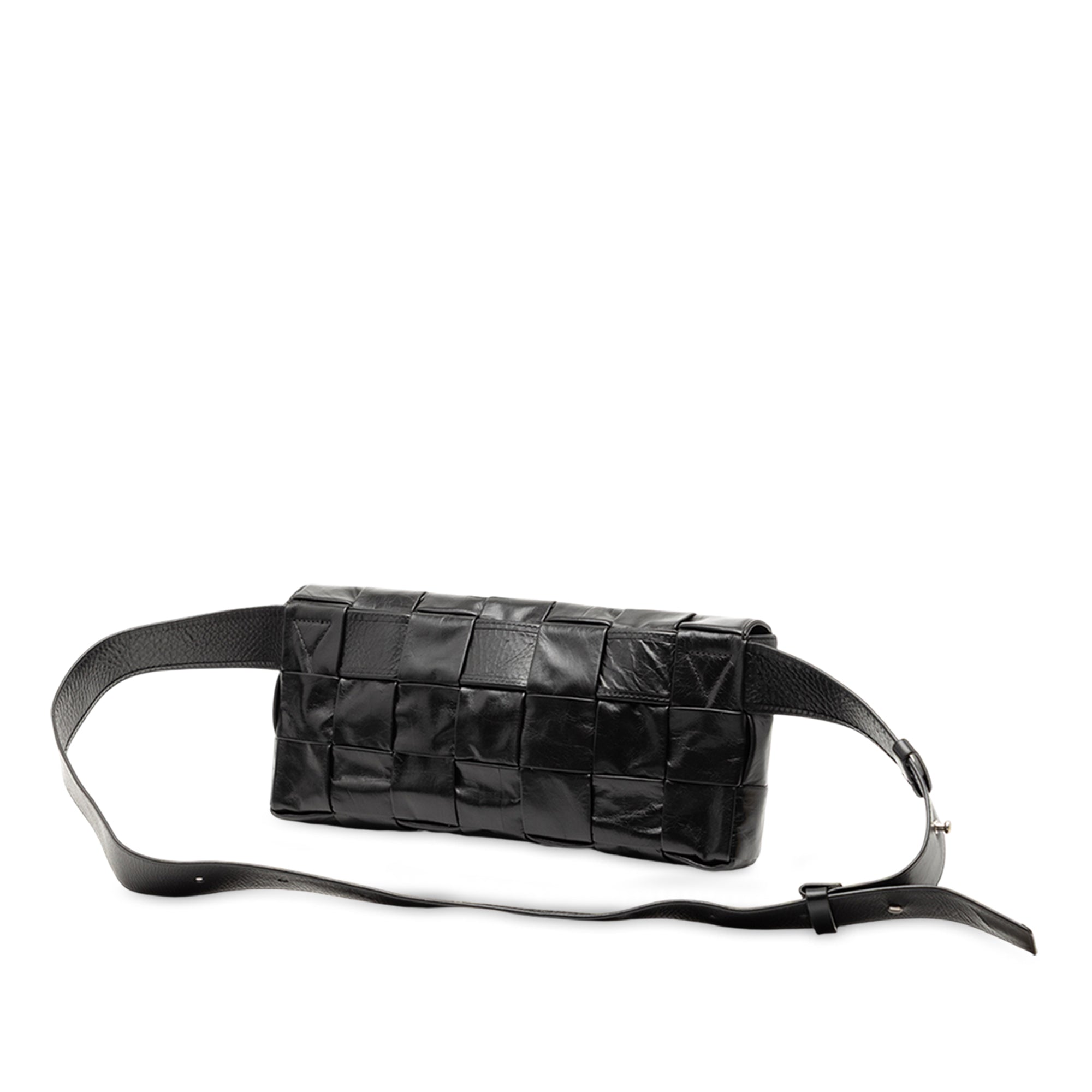 Stretch Paper Calfskin Intrecciato Cassette Belt Bag