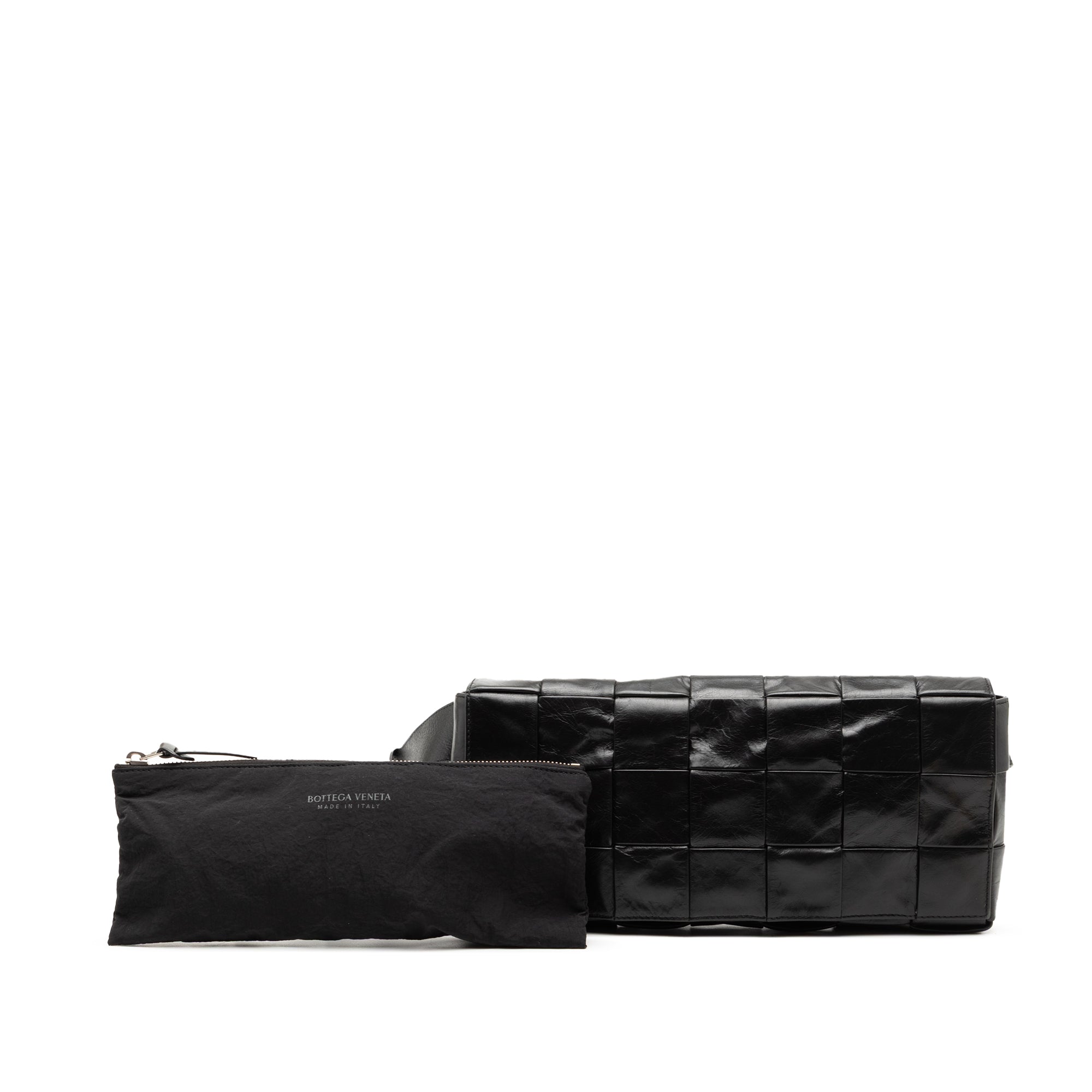 Stretch Paper Calfskin Intrecciato Cassette Belt Bag