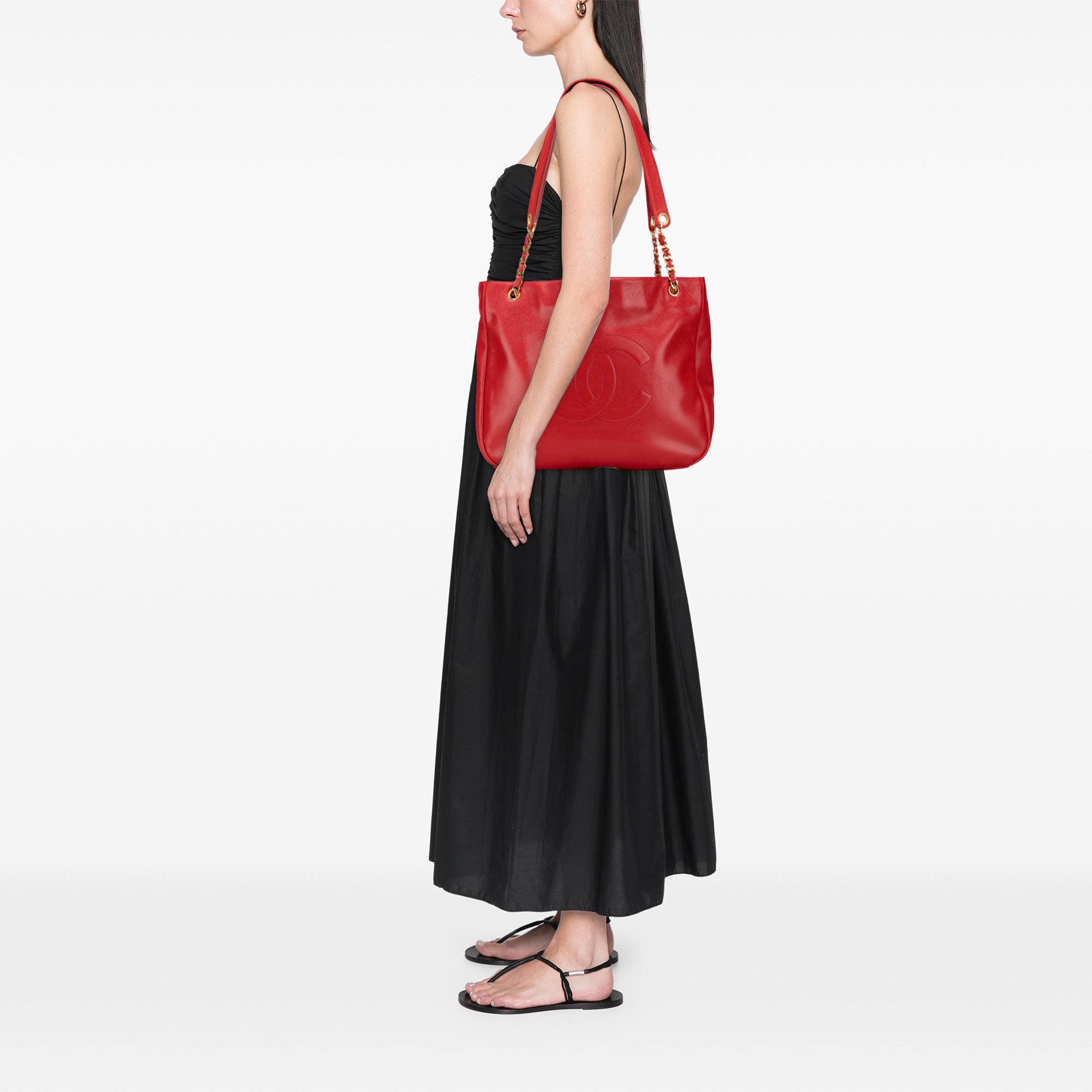CC Caviar Chain Tote