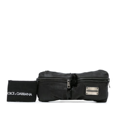 Leather Double Pocket Belt Bag