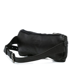 Leather Double Pocket Belt Bag