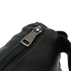 Leather Double Pocket Belt Bag