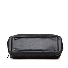 Quilted Iridescent Caviar Chic Shopping Tote