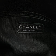 Quilted Iridescent Caviar Chic Shopping Tote