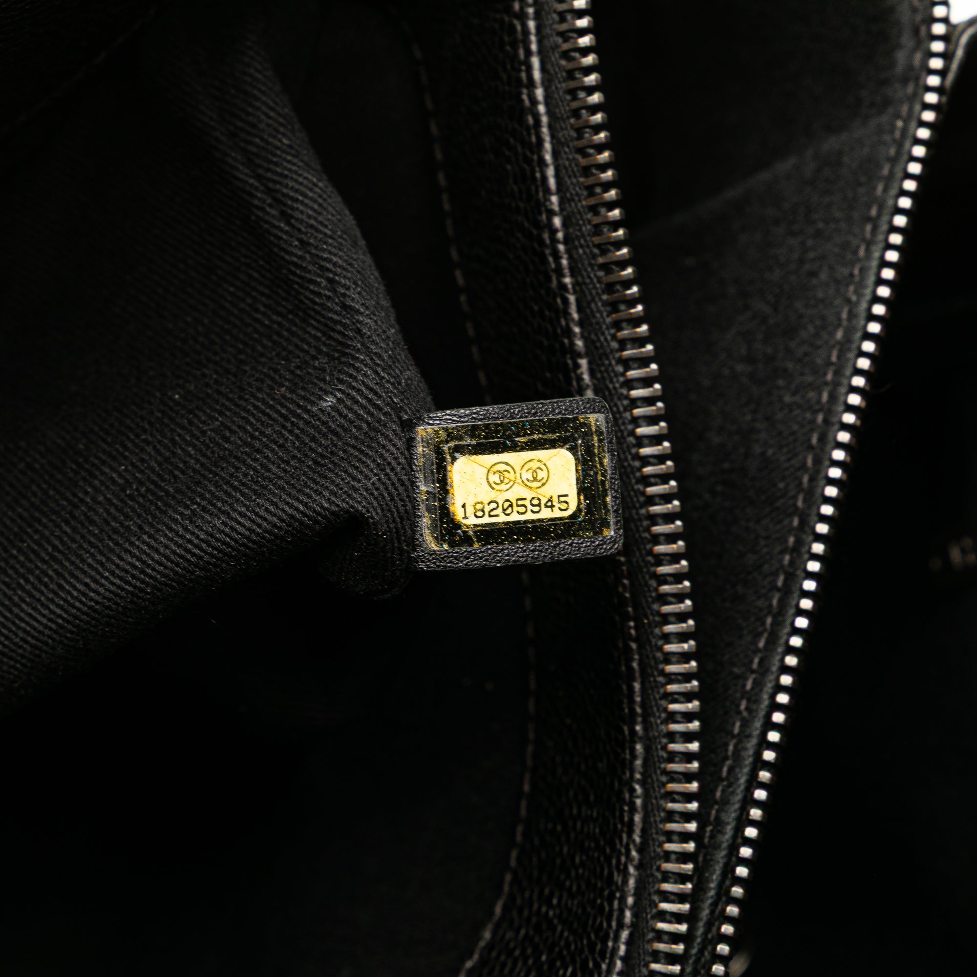 Quilted Iridescent Caviar Chic Shopping Tote
