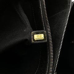 Quilted Iridescent Caviar Chic Shopping Tote