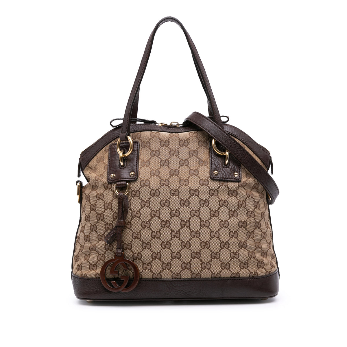 Medium GG Canvas Charm Dome Satchel