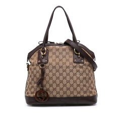 Medium GG Canvas Charm Dome Satchel