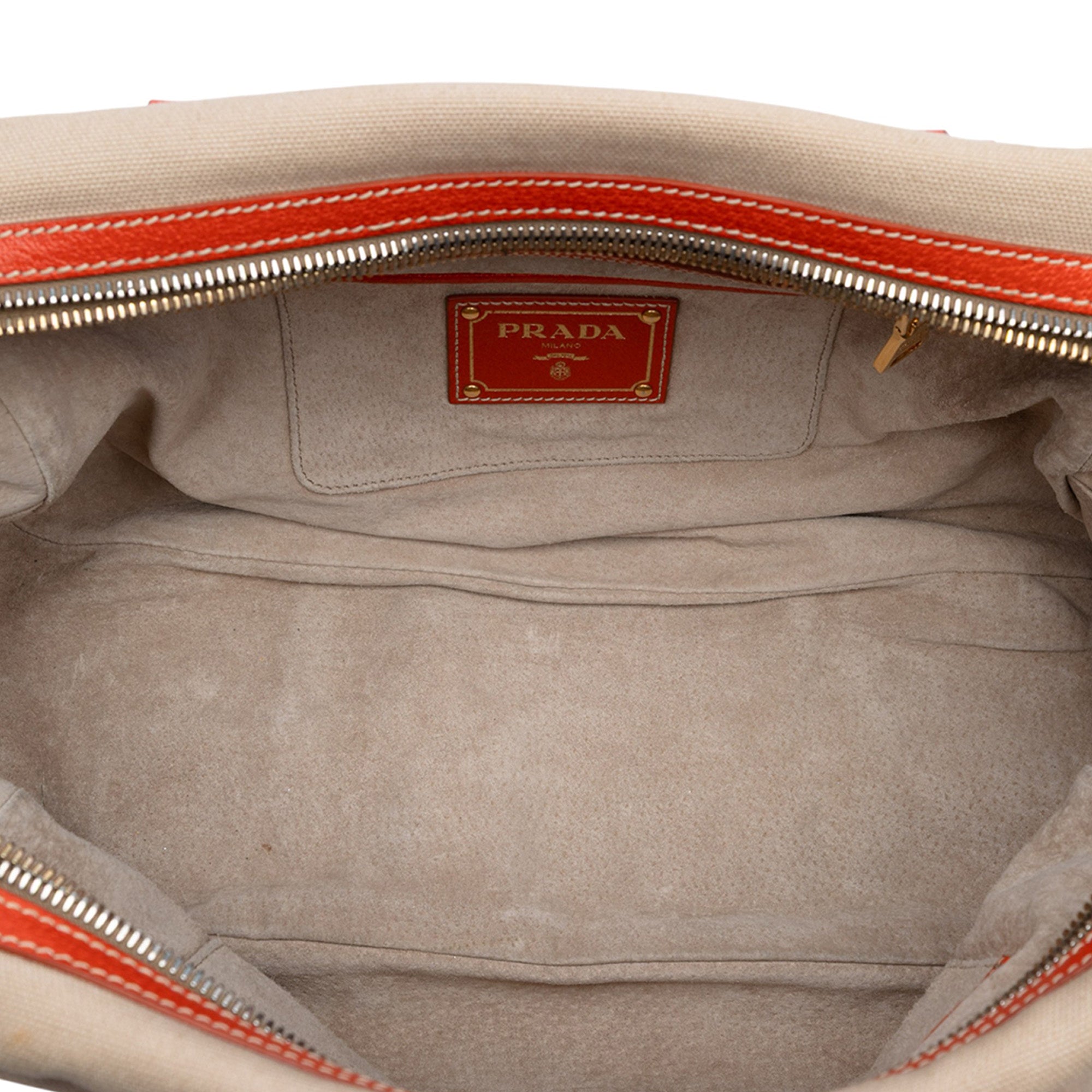 Cinghial Trimmed Canvas Canapa Satchel