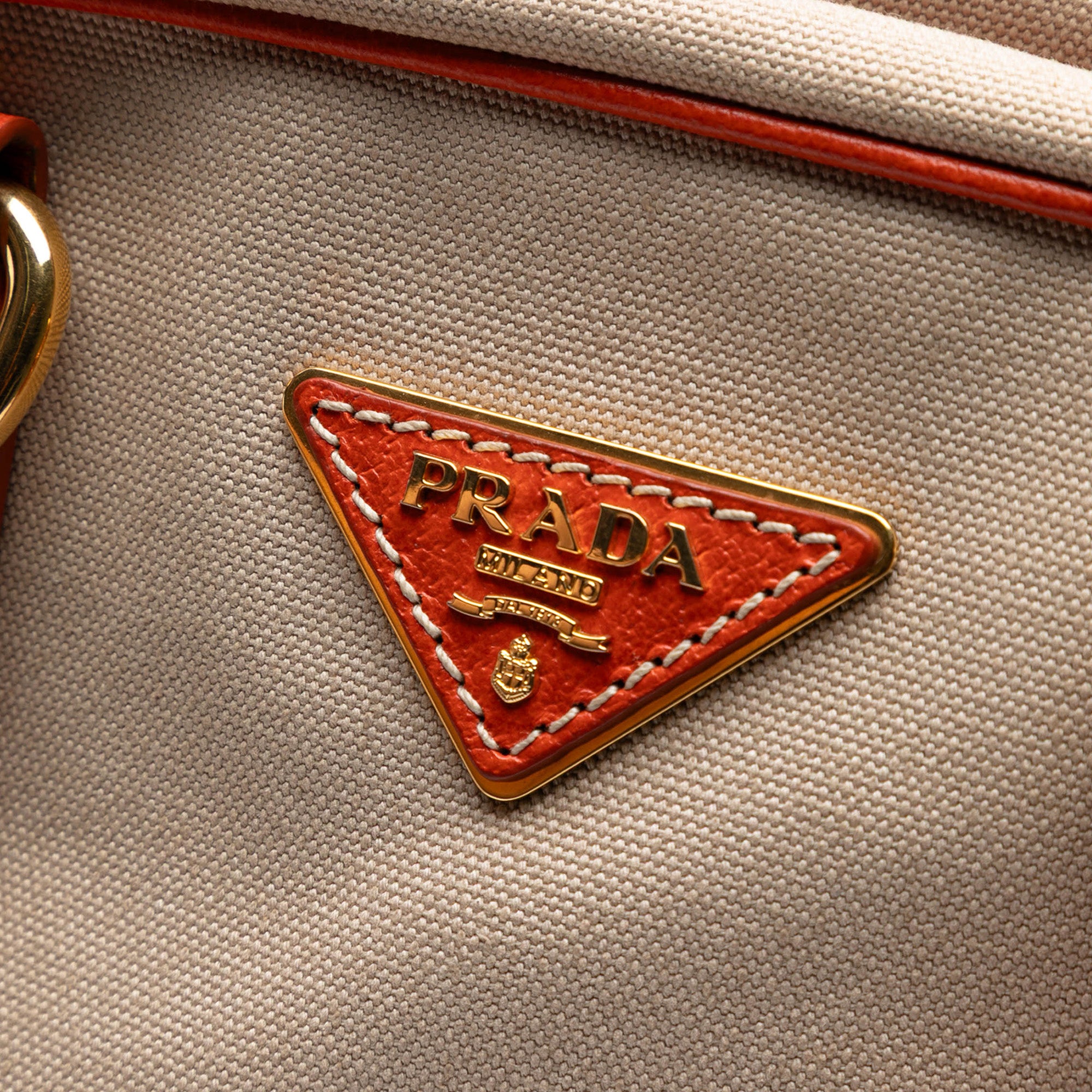 Cinghial Trimmed Canvas Canapa Satchel