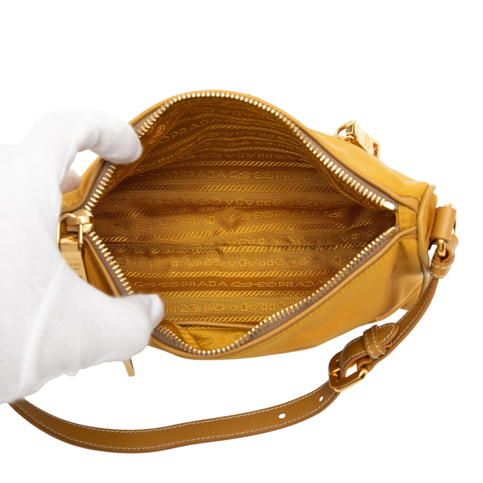 Saffiano Trimmed Tessuto Handbag