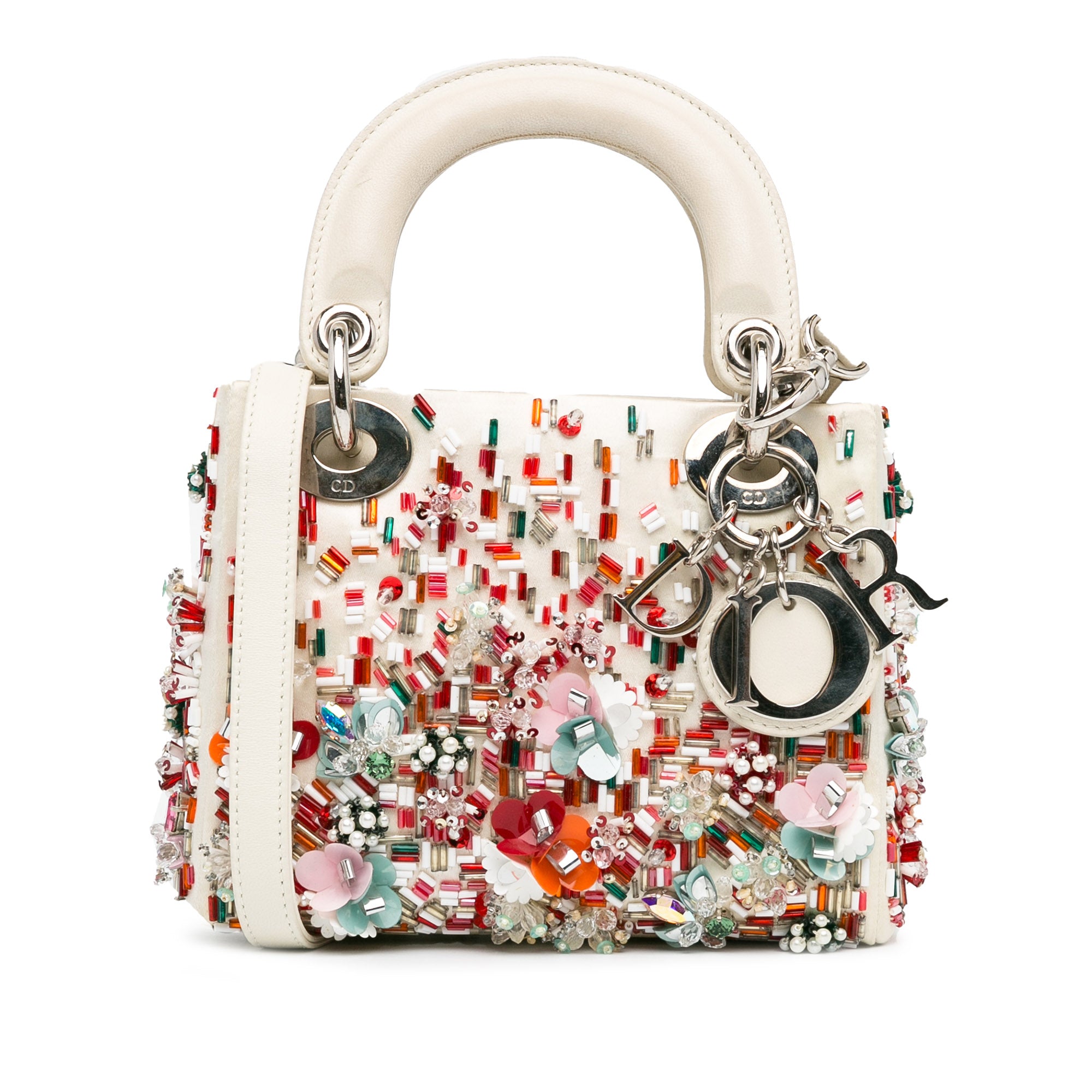 Mini Beaded Embellished Satin Lady Dior_0