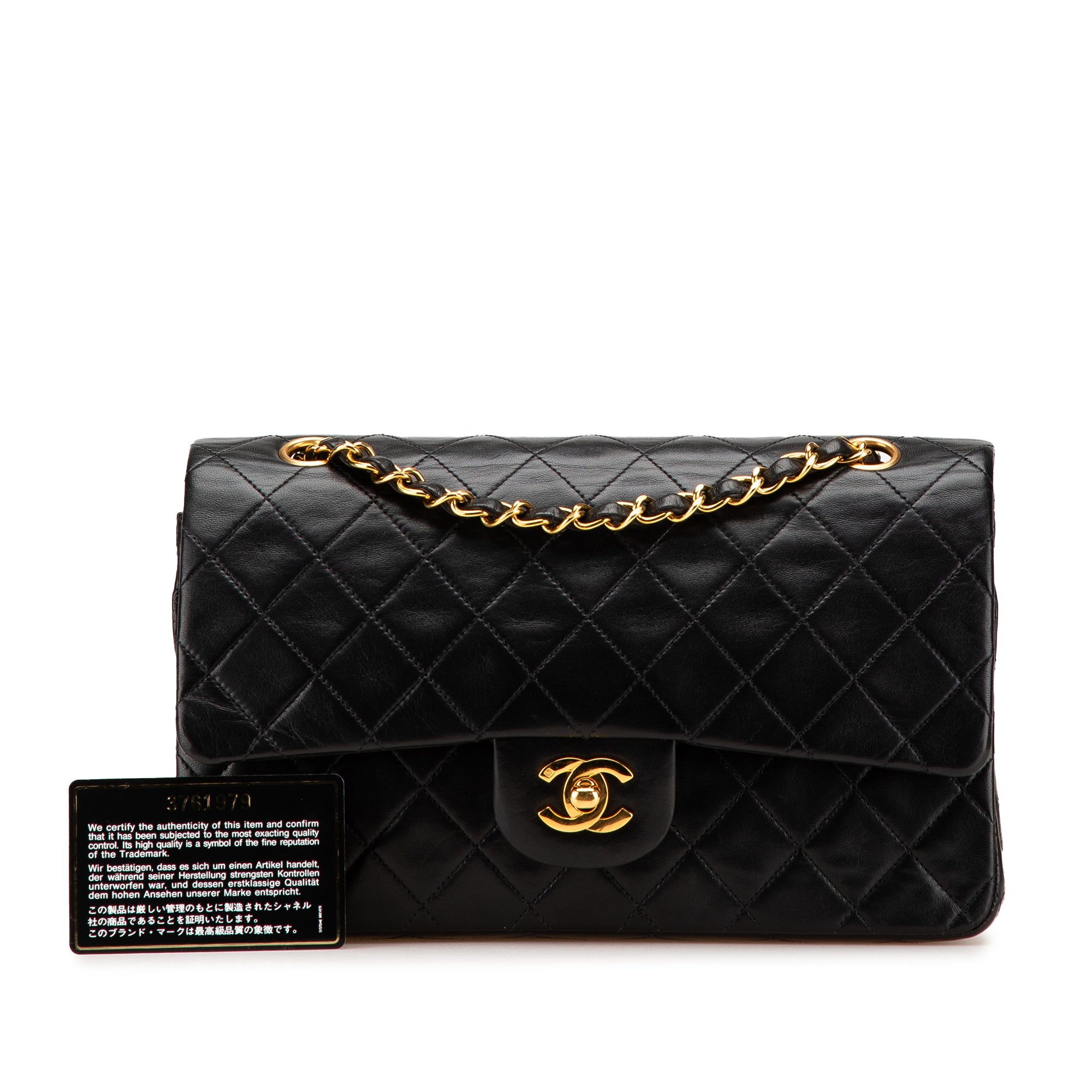 Medium Classic Lambskin Double Flap