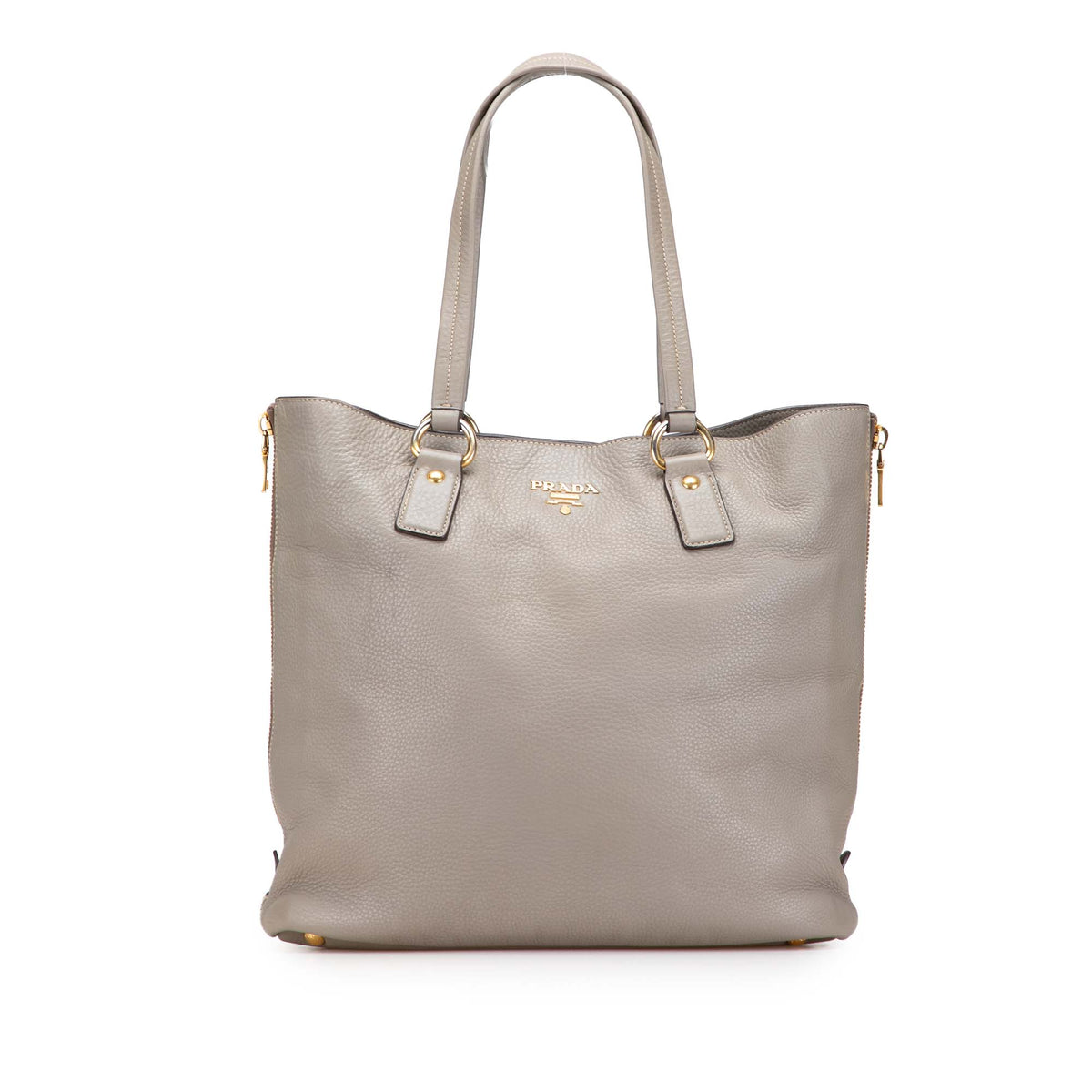 Vitello Daino Side Zip Shopper Tote