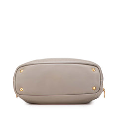 Vitello Daino Side Zip Shopper Tote