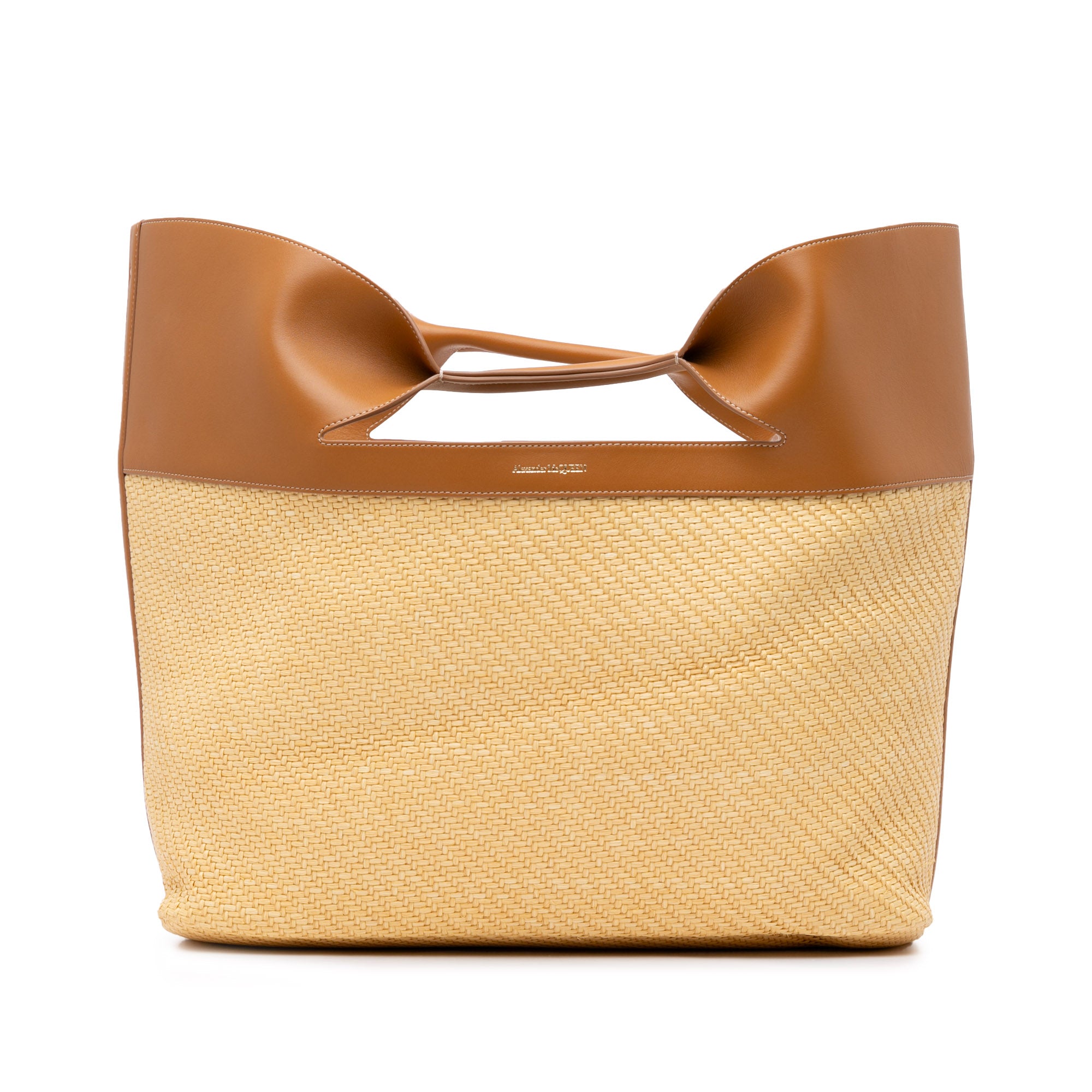 Large Raffia The Bow Tote_0