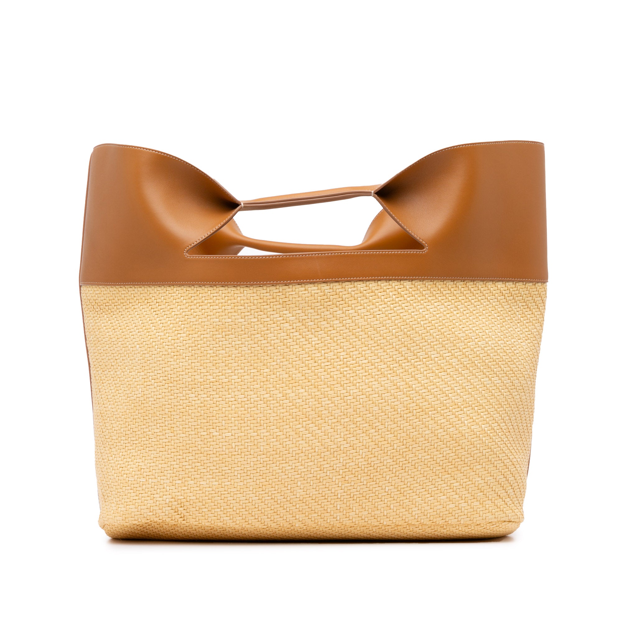 Large Raffia The Bow Tote_2