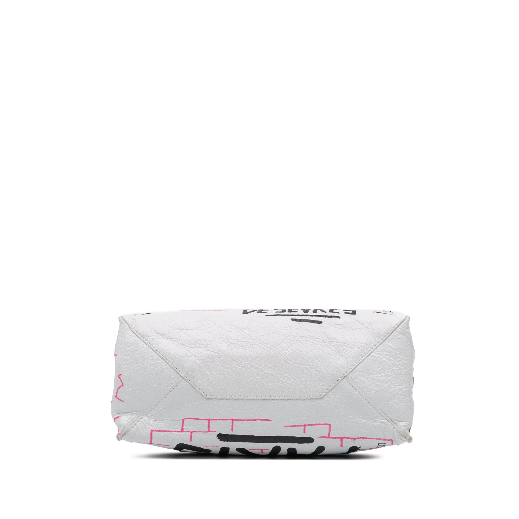 Mini Lambskin Graffiti Papier A4 Zip Around Satchel