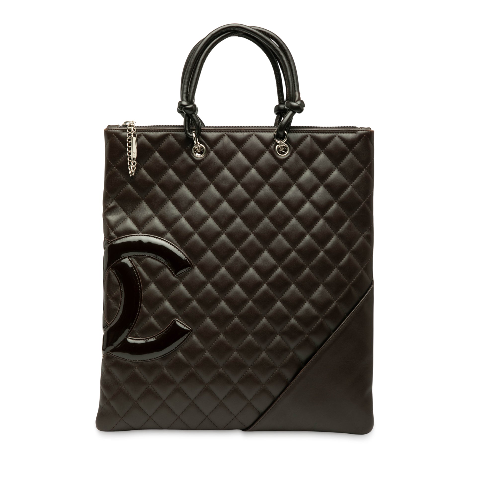 Quilted Lambskin Cambon Ligne Flat Tote