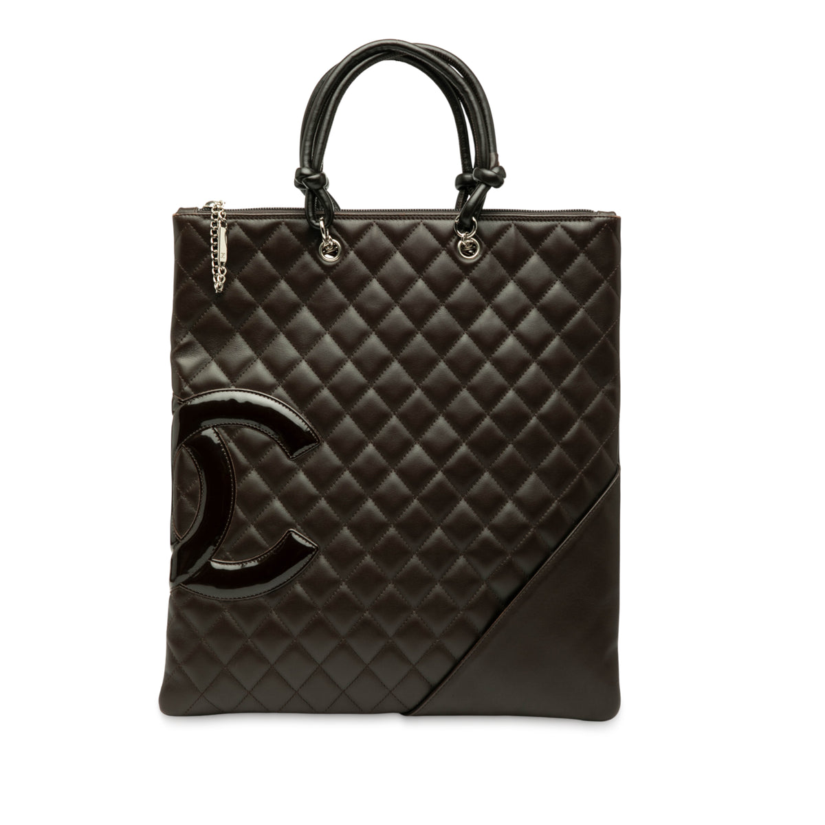 Quilted Lambskin Cambon Ligne Flat Tote