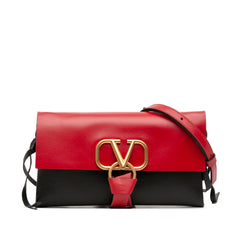 Leather VRing Crossbody