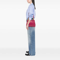 Small Calfskin Bamboo Shopper Satchel