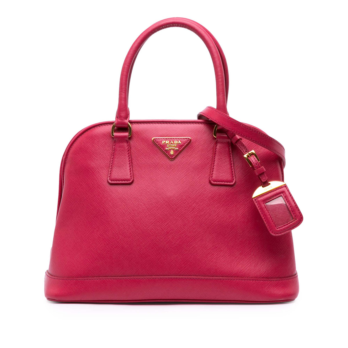 Medium Saffiano Lux Open Promenade Satchel