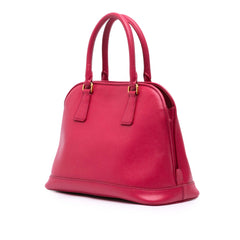 Medium Saffiano Lux Open Promenade Satchel
