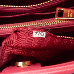 Medium Saffiano Lux Open Promenade Satchel