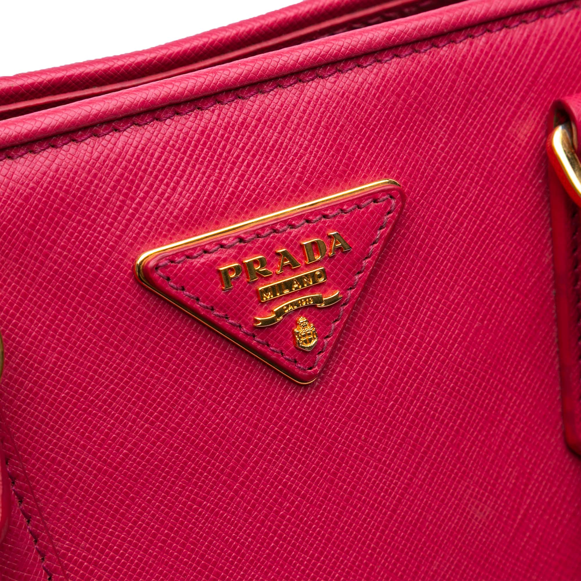 Medium Saffiano Lux Open Promenade Satchel