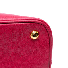 Medium Saffiano Lux Open Promenade Satchel
