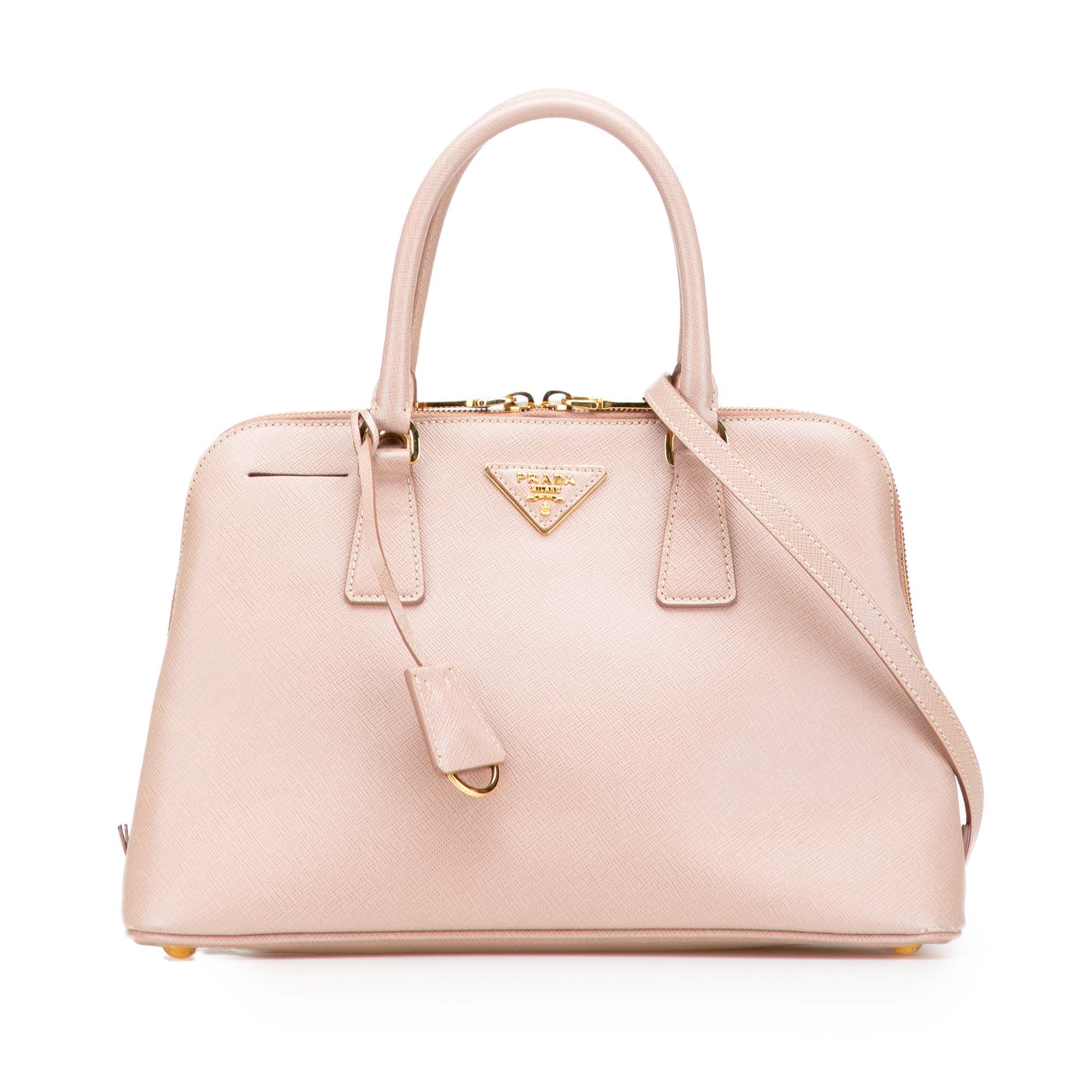 Medium Saffiano Lux Promenade Satchel