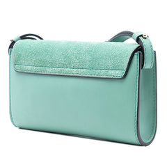 Small Suede and Calfskin Faye Crossbody