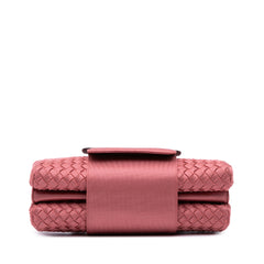 Canvas Intrecciato Buckle Flap Handbag
