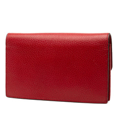 Leather Interlocking G Dollar Wallet on Chain