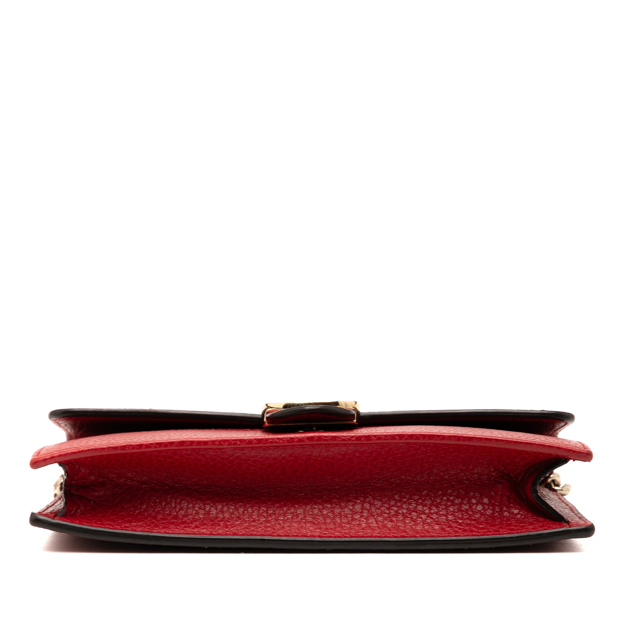 Leather Interlocking G Dollar Wallet on Chain