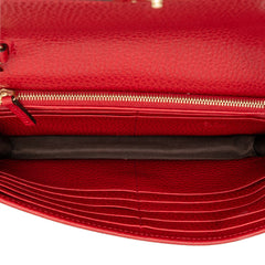 Leather Interlocking G Dollar Wallet on Chain