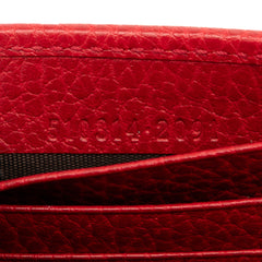 Leather Interlocking G Dollar Wallet on Chain