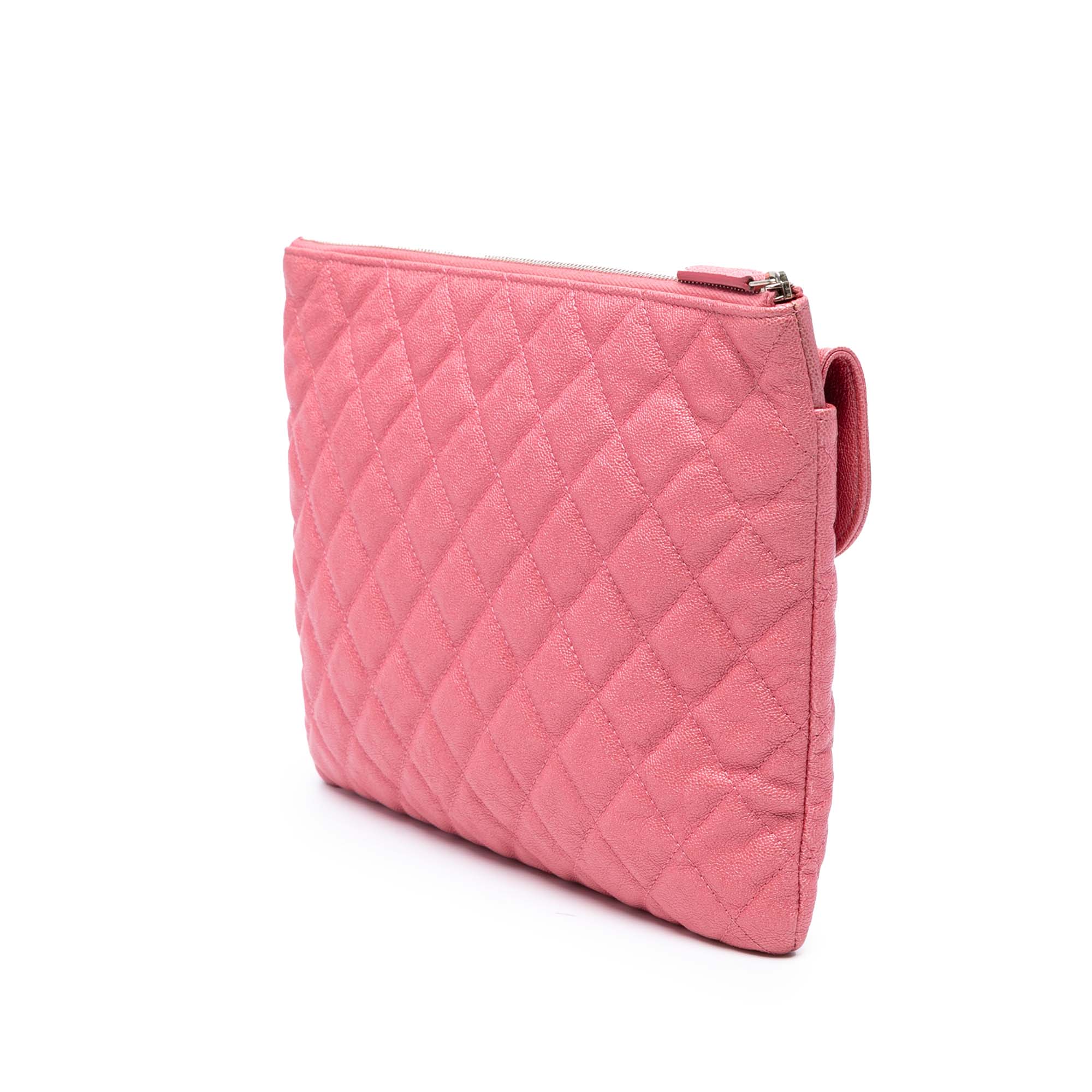 Medium CC Quilted Caviar Flap Cosmetic Case