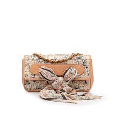 Silk and Lambskin Coco Mademoiselle Scarf Flap