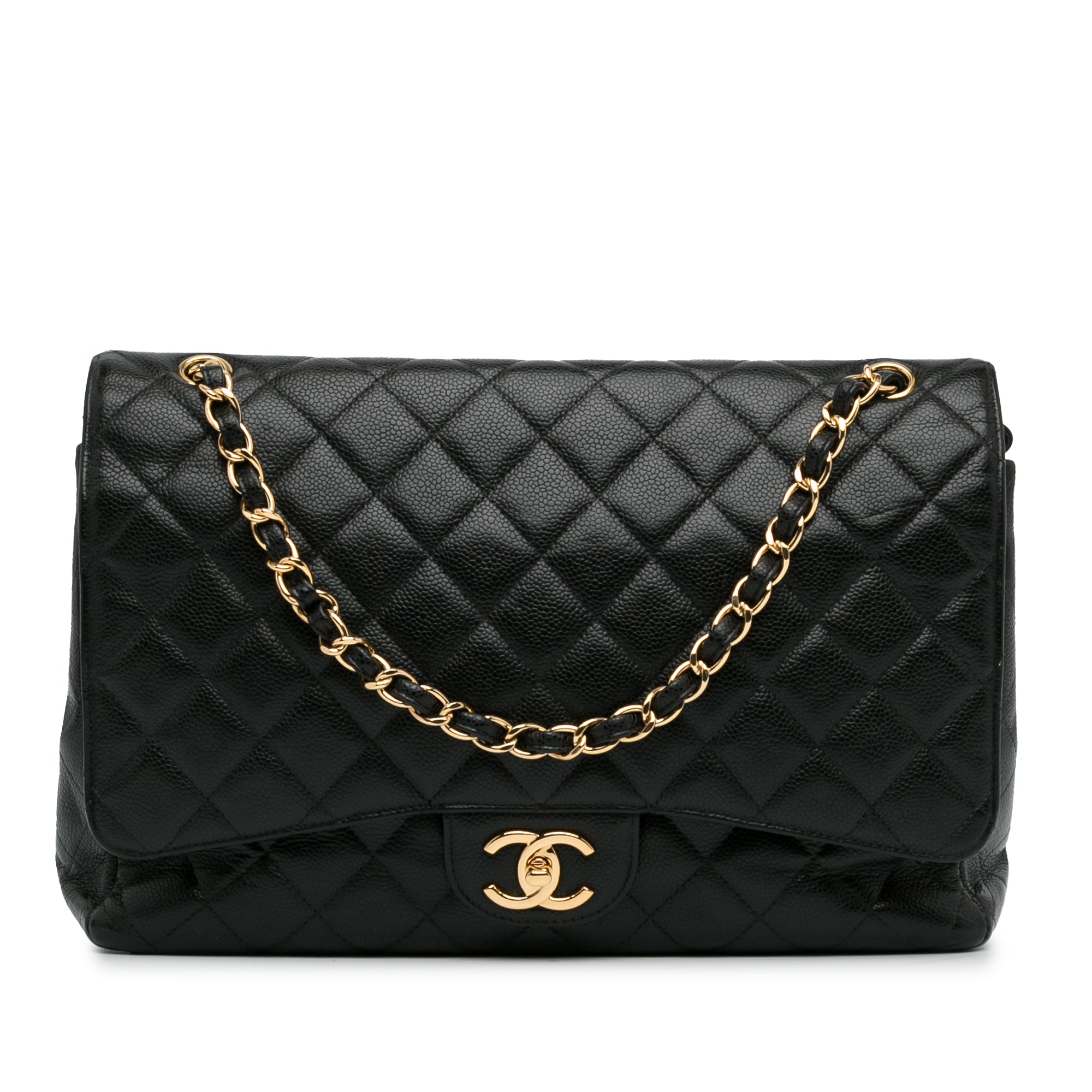 Maxi Classic Caviar Double Flap