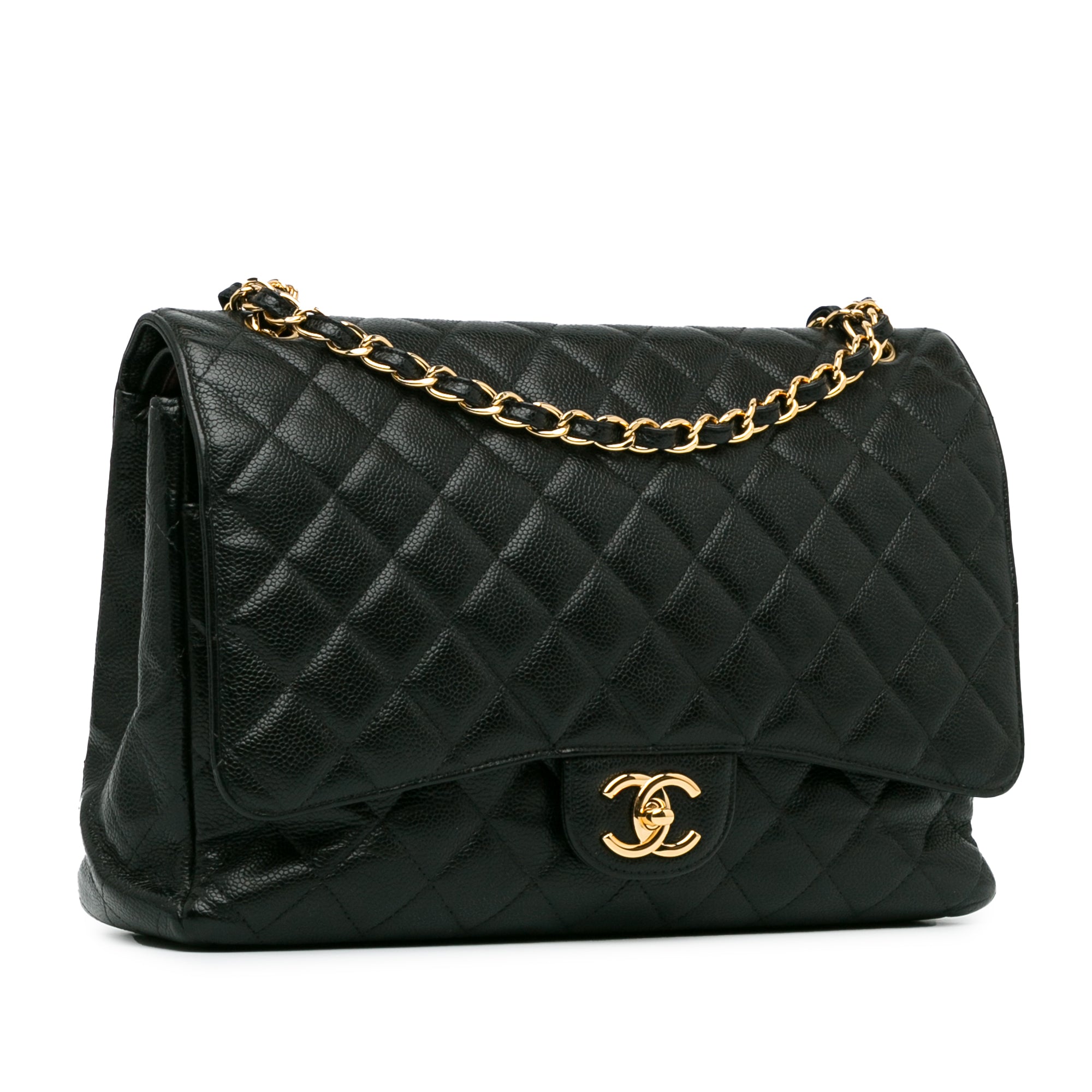 Maxi Classic Caviar Double Flap